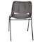 Flash Furniture 661 lb. Capacity Gray Stack Chair w/ Black Frame RUT-16-PDR-GY-GG - alternate 7